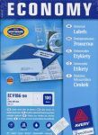 Этикетки универсальные Economy для CD/DVD на 2 дел., d - 117 мм, А4, 25 л., белые (Avery)