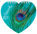 Блокнот "Hatber", 60л, А6, без линовки, фигурная высечка, на гребне, серия "Перо"