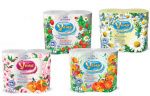Туалетная бумага "Veiro Flora", серия "Ромашка", 25м, 2 слоя, белая, упакованы по 4 рулона