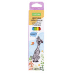 Карандаши "Hatber Eco", 6 цветов, серия "Zoo", в картонной упаковке