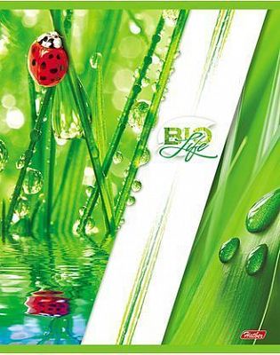 Тетрадь 96л А5ф клетка на скобе серия -Bio Life-