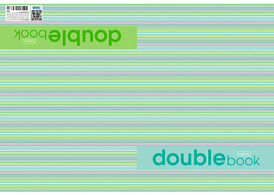 Тетрадь двойная "Hatber", 96л, А4, линия, на скобе, серия "Double Book"