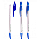 Ручка шариковая "Стамм 555", 0,7мм, синяя, чернила на масляной основе, прозрачный корпус