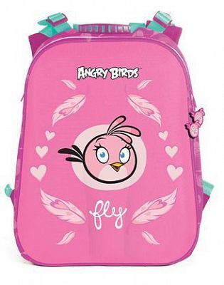 Рюкзак "Hatber", 38х31х18см, полиэстер, 2 отделения, 1 карман, серия "Ergonomic - Angry Birds - Stella"