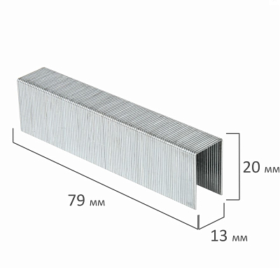Скобы для степлера "Brauberg", №23/20, 160л, оцинкованные, 1000 штук в картонной упаковке