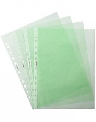 Файл-вкладыш "Hatber Eco", А4, 40мкм, перфорация, тиснение, зелёный, 100 штук в упаковке