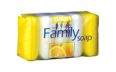 Мыло туалетное "Dalan Family", Лимон, 75гр, 5 штук в упаковке