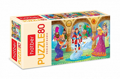 Пазлы "Hatber", 80 элементов, А5, 230x165мм, серия "Любимые сказки"