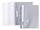 Папка-скоросшиватель пластиковая "Hatber", А4, 140/180мкм, перфорация, прозрачный верх, серая