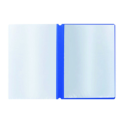 Папка пластиковая для документов "OfficeSpace", А4, 10 вкладышей, 160мкм, перфорация, синяя