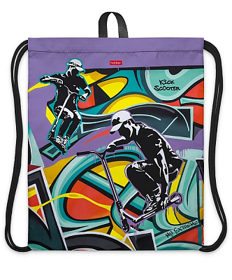 Мешок для обуви "Hatber", 41х49см, 1 отделение, с петлёй для подвеса, серия "Скейтпарк"