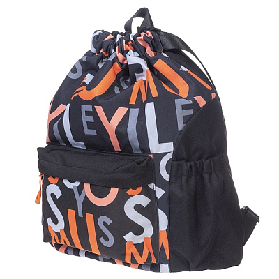 Рюкзак-мешок "Hatber", 44х33х14см, полиэстер, 1 отделение, 3 кармана, серия "Алфавит"