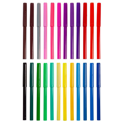 Фломастеры "Hatber Eco", 24 цвета, серия "Переменка", в картонной упаковке