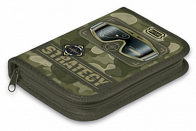 Пенал "Hatber", 190х130мм, 1 отделение, на молнии, откидная планка, 3D лак, ламинация, таблица умножения, серия "Милитари"