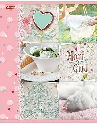 Тетрадь 48л А5ф клетка на скобе серия -Sweet mori girl-