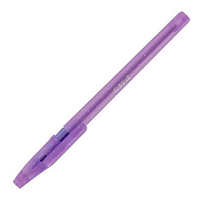 Ручка шариковая "Союз Stinger", 0,7мм, синяя, фиолетовый корпус с блёстками