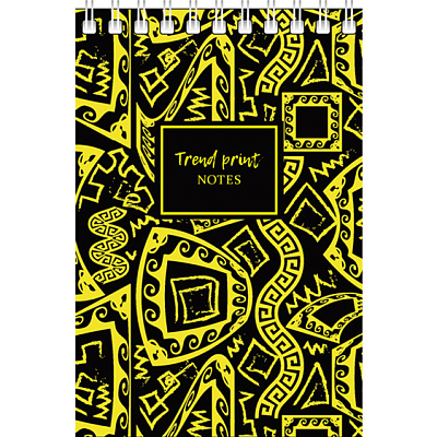 Блокнот "BG", 40л, А6, клетка, на гребне, серия "Trend Print"