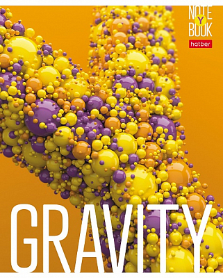 Тетрадь "Hatber", 96л, А5, клетка, лак, на скобе, серия "Gravity"