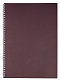 Тетрадь "Hatber", 80л, А4, клетка, пластиковая обложка, на гребне, серия "Metallic - Бордо"