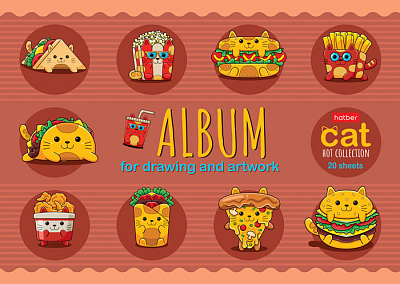 Альбом для рисования "Hatber", 20л, А4, на скобе, серия "Ассорти"