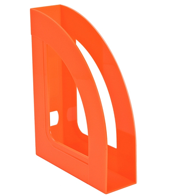 Лоток пластиковый вертикальный для документов А4 "Стамм Респект", 290x220x70мм, тёмно-оранжевый
