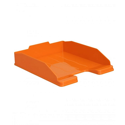 Лоток пластиковый горизонтальный для документов А4 "Стамм Эксперт", 340х255х63мм, оранжевый