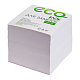 Блок бумаги для заметок "Hatber Eco", 9х9х9см, белый, сменный блок, непроклеенный, в плёнке