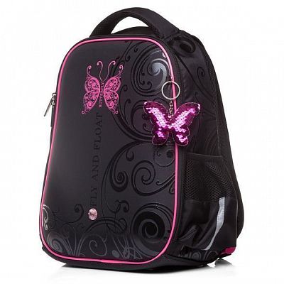 Рюкзак "Hatber", 38x29x12см, EVA-материал, 1 отделение, 3 кармана, серия "Ergonomic Light - Butterfl