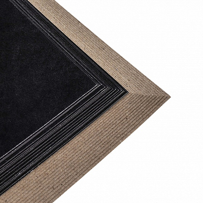 Скетчбук "Hatber Premium", 30л, 15л крафт/15л чёрный офсет, 240x240мм, без линовки, жёсткая подложка, на гребне, серия "Незнакомка"