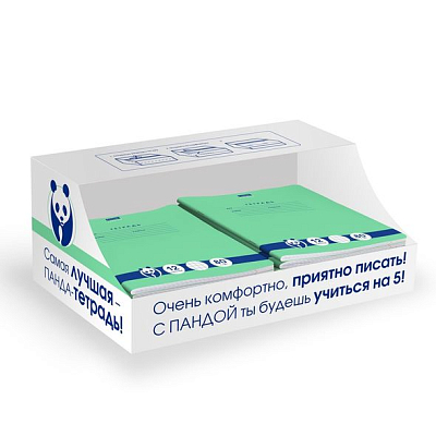 Тетрадь "Hatber Premium", 48л, А5, клетка, на скобе, серия "Панда - Тетрадь"