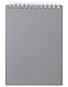 Блокнот "Hatber", 80л, А7, клетка, пластиковая обложка, на гребне, серия "Metallic - Серый"