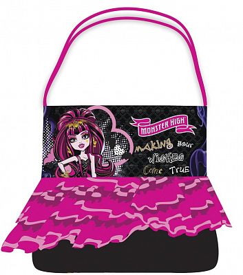 Сумка текстильная Centrum, серия "Monster High" с декоративной сетчатой отделкой на молнии