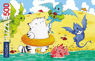 Пазлы "Hatber Premium", 500 элементов, А2, 480х330мм, серия "Приключения кота Пирожка"