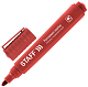 Маркер перманентный "Staff Basic PM-125", 3мм, круглый наконечник, спиртовая основа, красный