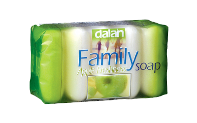 Мыло туалетное "Dalan Family", Яблоко, 75гр, 5 штук в упаковке