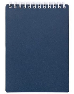 Блокнот "Hatber", 80л, А6, клетка, пластиковая обложка, на гребне, серия "Metallic Тёмно-синий"