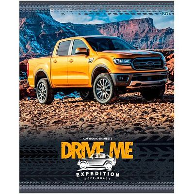 Тетрадь общая "BG", 60л, А5, линия, на скобе, серия "Drive Me"
