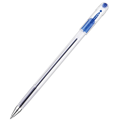 Ручка шариковая "MunHwa Option", 0,5мм, синяя, чернила на масляной основе, прозрачный корпус