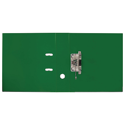 Папка-регистратор "Brauberg Extra", А4, 75мм, 500л, арочный механизм, двустороннее пластиковое покрытие, нижняя металлическая окантовка, зелёная