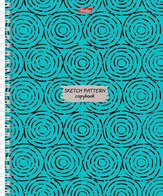 Тетрадь "Hatber", 80л, А5, клетка, на гребне, серия "Sketch Pattern"