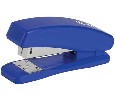 Степлер "Staff Basic", №24/6, 26/6, 20л, пластиковый корпус, металлический механизм, синий, в картонной упаковке