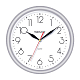 Часы настенные "Troyka", 24,5x24,5x3,1см, кругые, белые, серебристая рамка