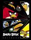 Бизнес-блокнот "Hatber", 80л, А5, клетка, 5 цветный блок, твёрдый переплёт, серия "Angry Birds №2"