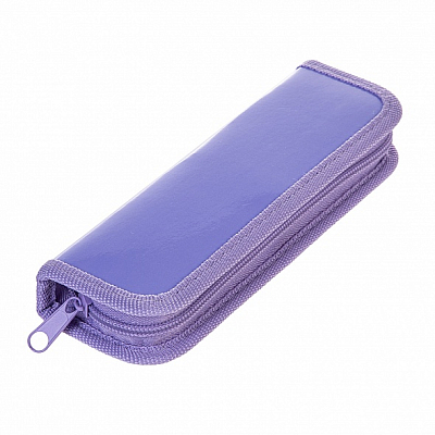 Пенал "Hatber", 190х60мм, 1 отделение, на молнии, ламинация, тиснение, серия "NewTone Pastel - Лаванда"