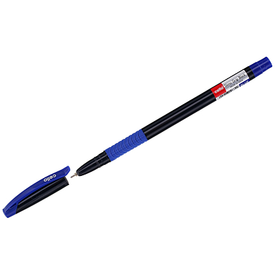 Ручка шариковая "Cello Slimo Grip Black", 0,7мм, синяя, чернила на масляной основе, резиновый грип, чёрный корпус