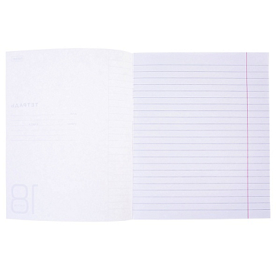 Тетрадь "Hatber", 18л, А5, линия, пластиковая обложка, на скобе, серия "Розовая"