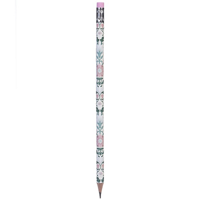 Карандаш чернографитный "Hatber Morris HB", 2мм, заточенный, круглый корпус, с ластиком