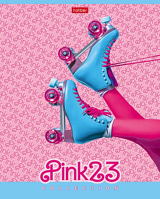 Тетрадь "Hatber", 48л, А5, клетка, лак, на скобе, серия "Pink Shoes"