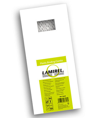 Пружины пластиковые для переплёта "Lamirel", 6мм, 21-40л, белые, 100шт в упаковке