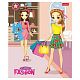 Тетрадь "Hatber", 48л, А5, клетка, на скобе, серия "Fashion Girl 4D"
